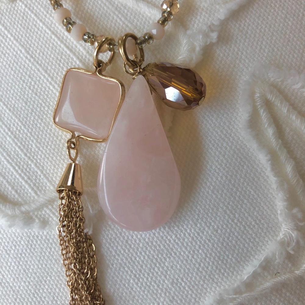 Pink and gold necklace